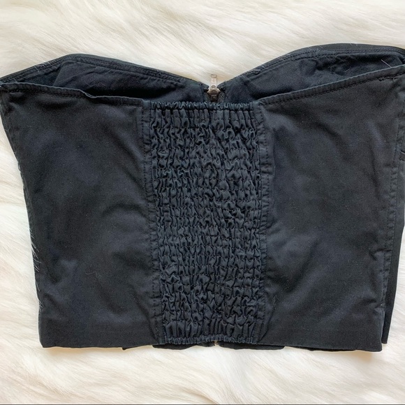 Aritzia Talula Y2K Bustier Zip Cropped Strapless Corset Top Black Size 4 - Picture 7 of 8